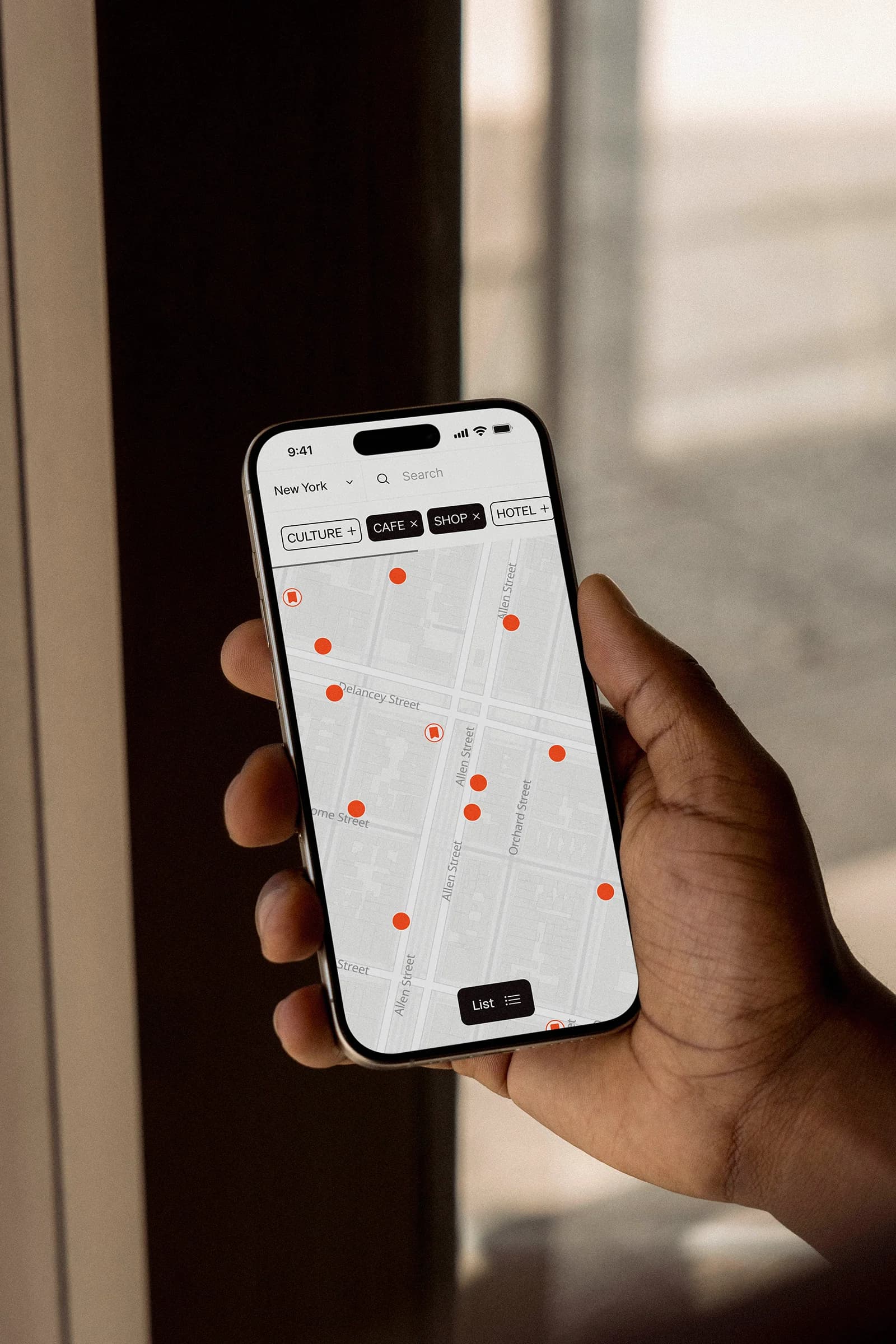 The CityLife map screen viewed on a mobile